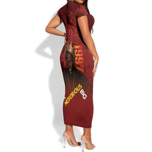 Biggie Smalls Forever Since 1997 Short Sleeve Bodycon Dress Big Black Hip Hop