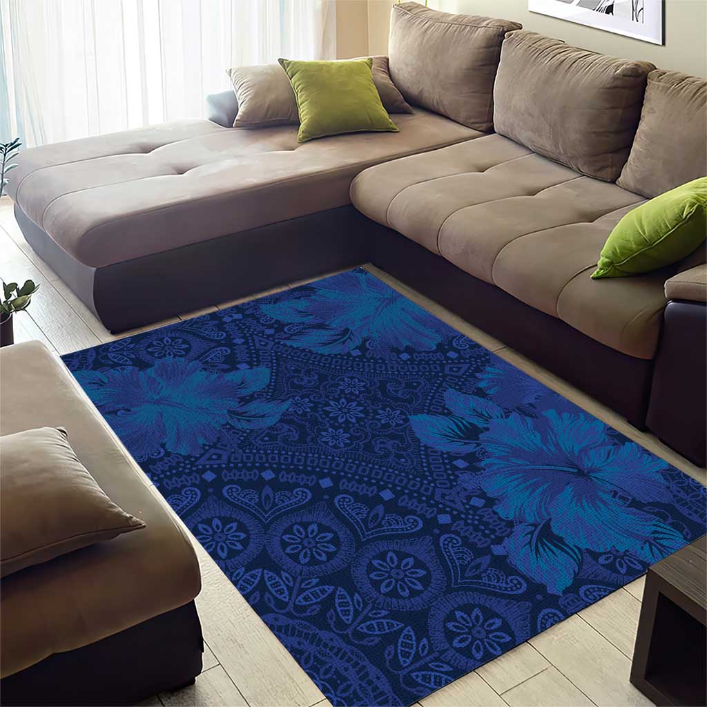 Afro Hibiscus Tropical Area Rug ShweShwe African Pattern - African Pride