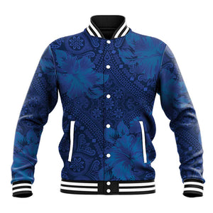 Afro Hibiscus Tropical Baseball Jacket ShweShwe African Pattern - African Pride