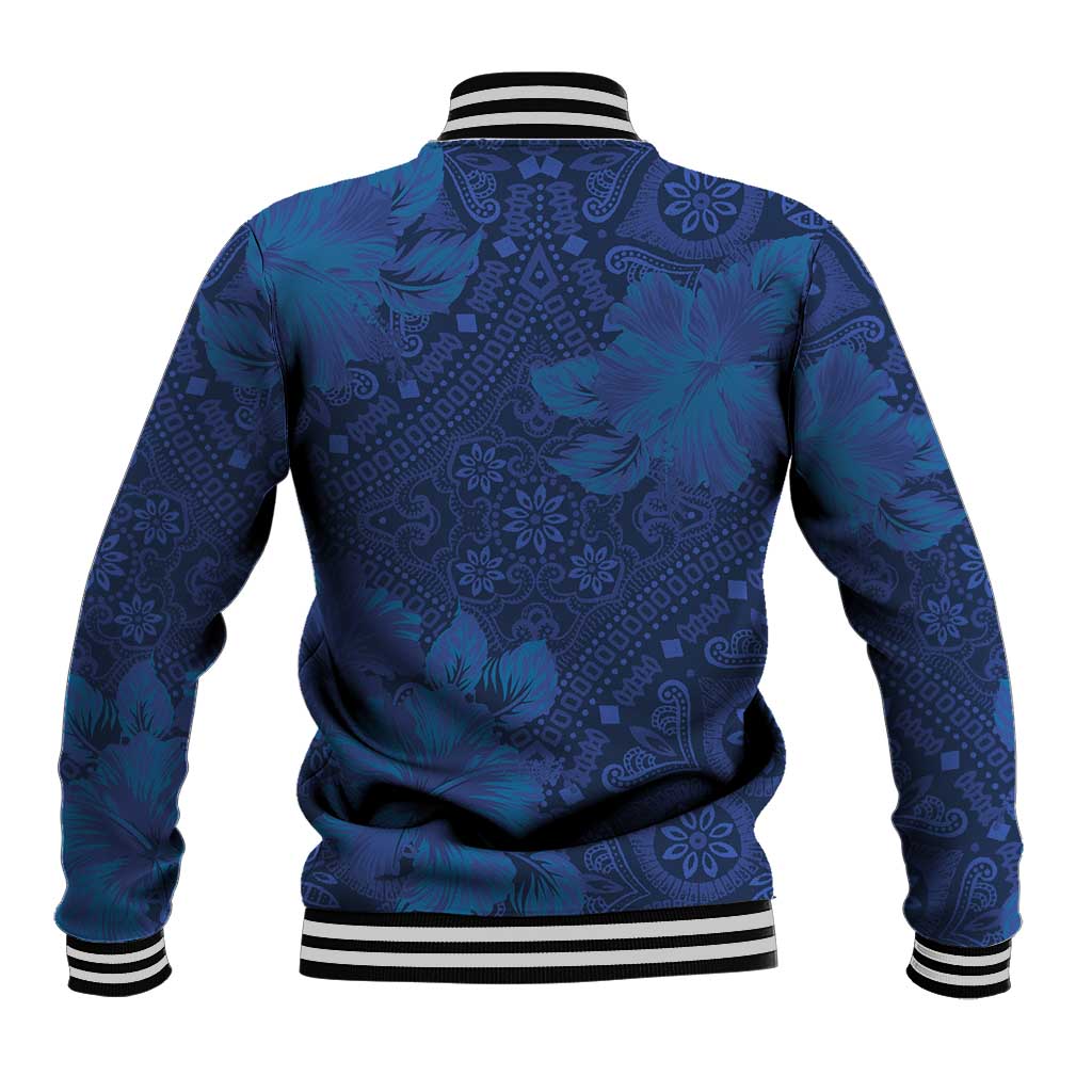 Afro Hibiscus Tropical Baseball Jacket ShweShwe African Pattern - African Pride