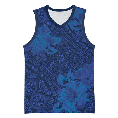 Afro Hibiscus Tropical Basketball Jersey ShweShwe African Pattern - African Pride