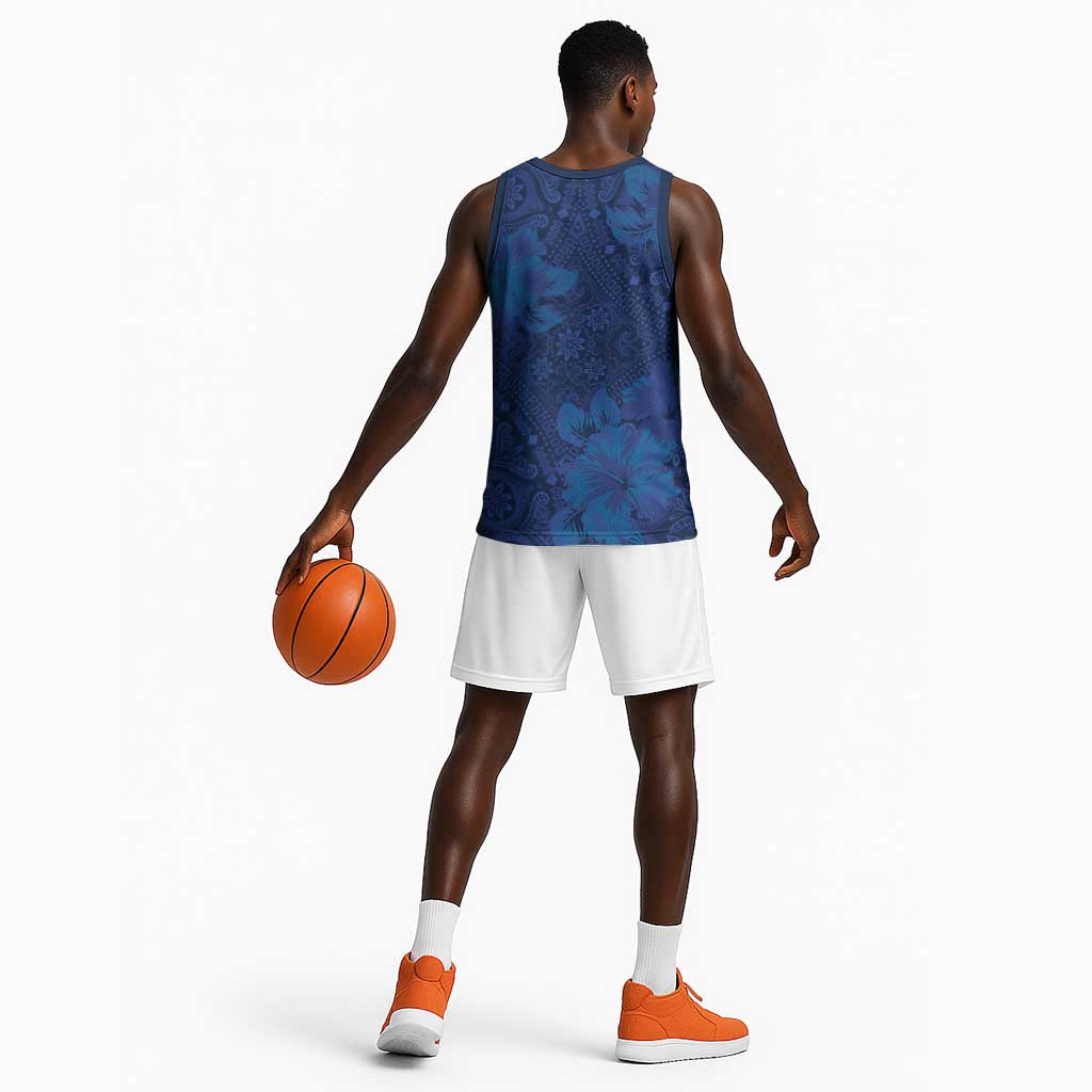 Afro Hibiscus Tropical Basketball Jersey ShweShwe African Pattern - African Pride