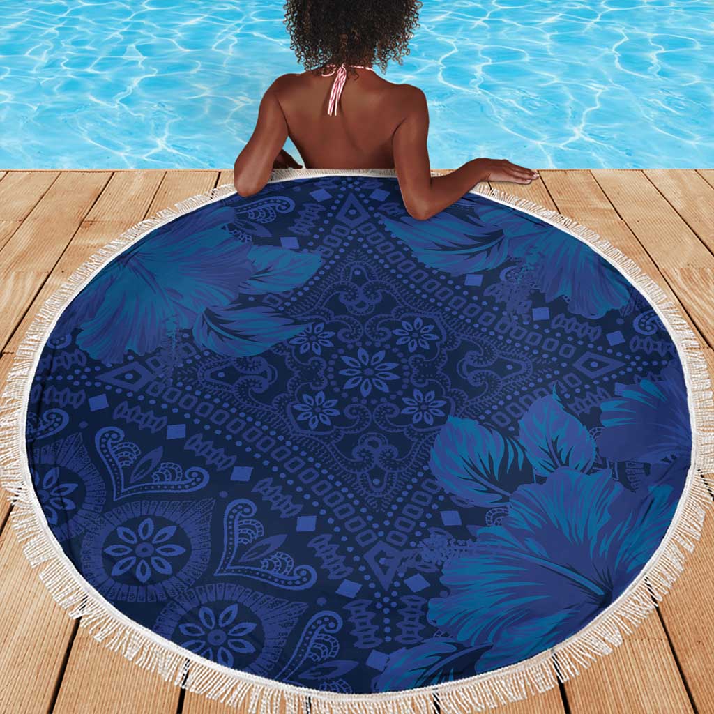 Afro Hibiscus Tropical Beach Blanket ShweShwe African Pattern - African Pride