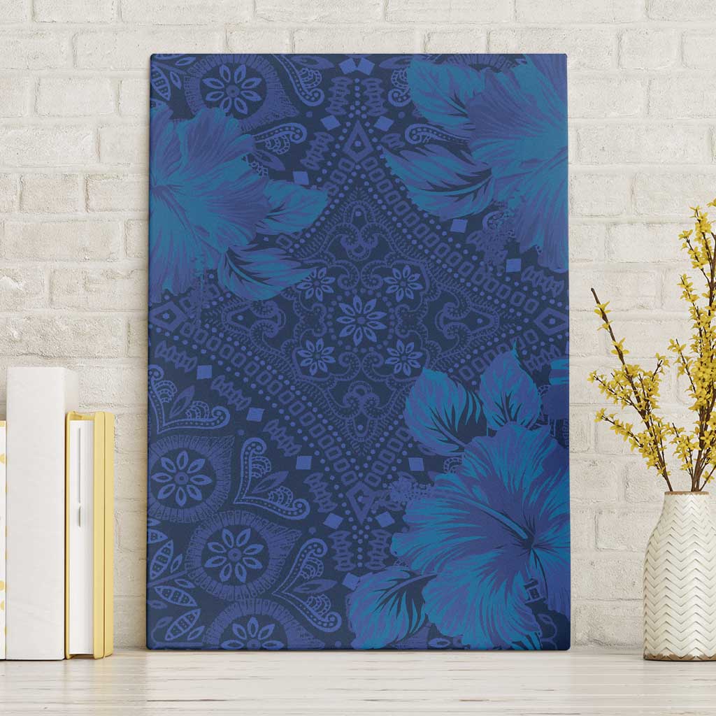 Afro Hibiscus Tropical Canvas Wall Art ShweShwe African Pattern - African Pride