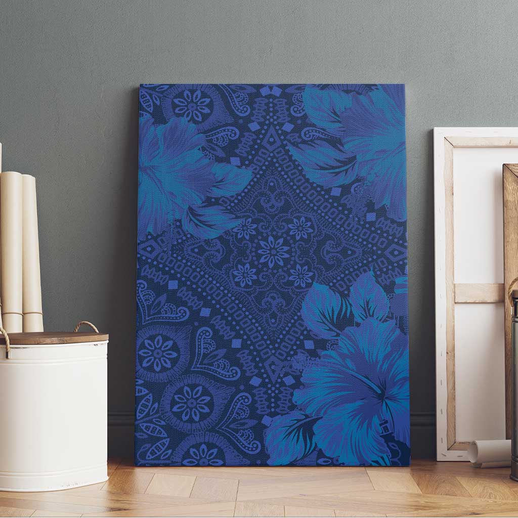Afro Hibiscus Tropical Canvas Wall Art ShweShwe African Pattern - African Pride