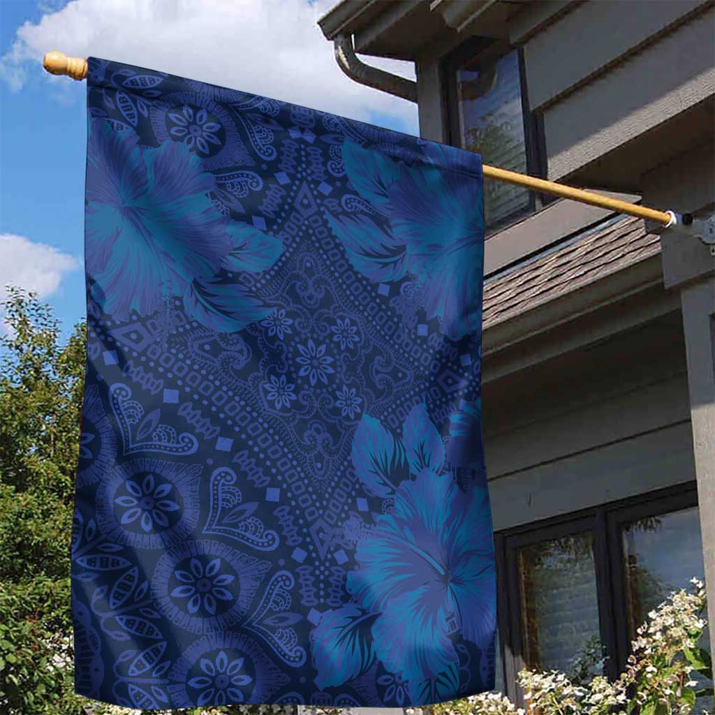 Afro Hibiscus Tropical Garden Flag ShweShwe African Pattern - African Pride