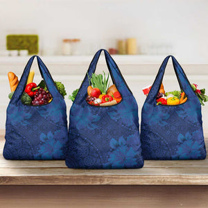 Afro Hibiscus Tropical Grocery Bag ShweShwe African Pattern - African Pride