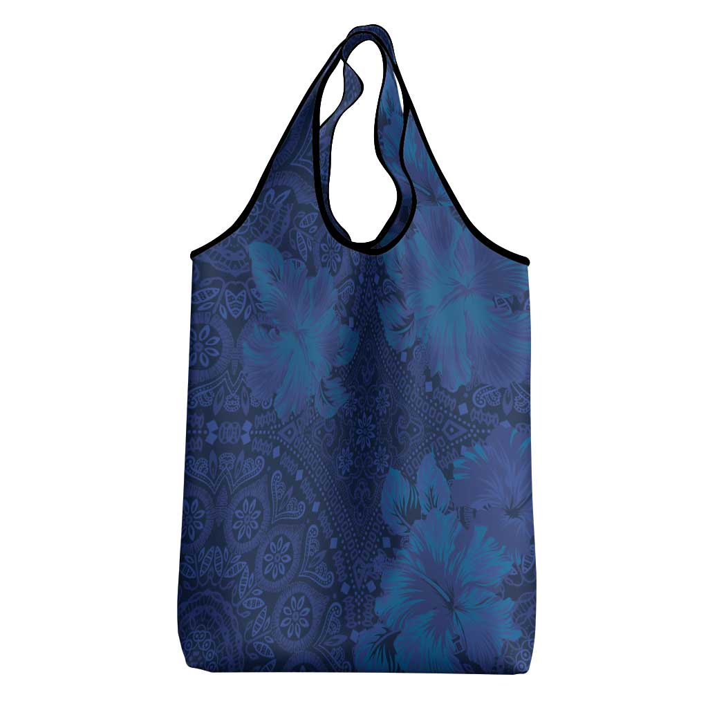 Afro Hibiscus Tropical Grocery Bag ShweShwe African Pattern - African Pride