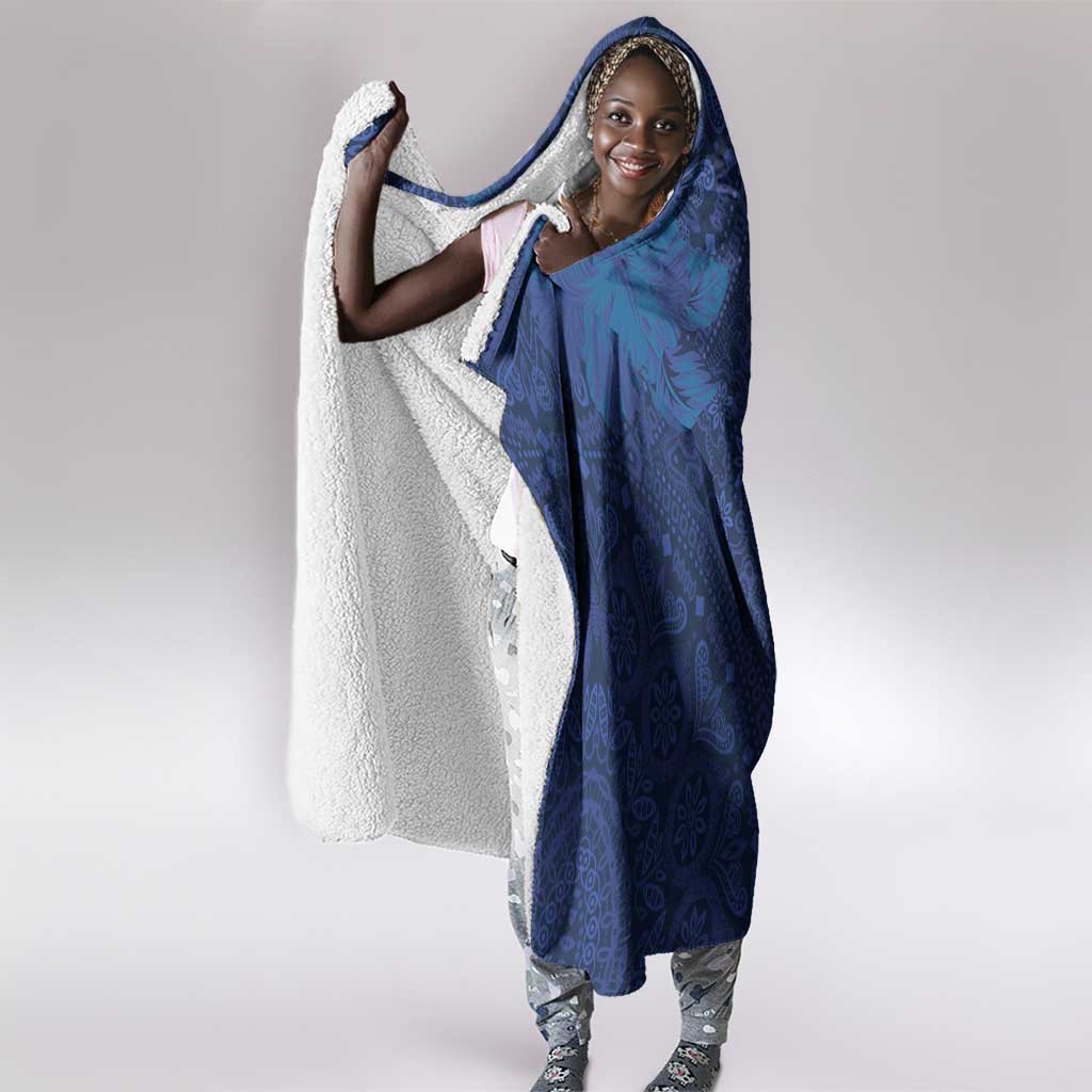 Afro Hibiscus Tropical Hooded Blanket ShweShwe African Pattern - African Pride