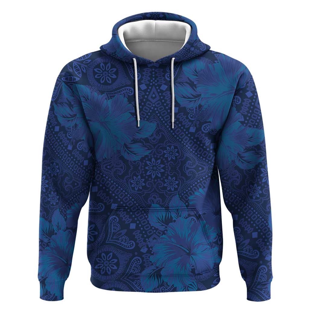 Afro Hibiscus Tropical Hoodie ShweShwe African Pattern - African Pride