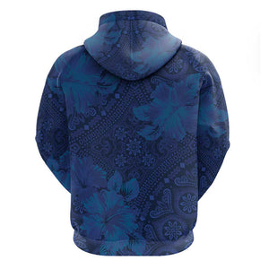 Afro Hibiscus Tropical Hoodie ShweShwe African Pattern - African Pride