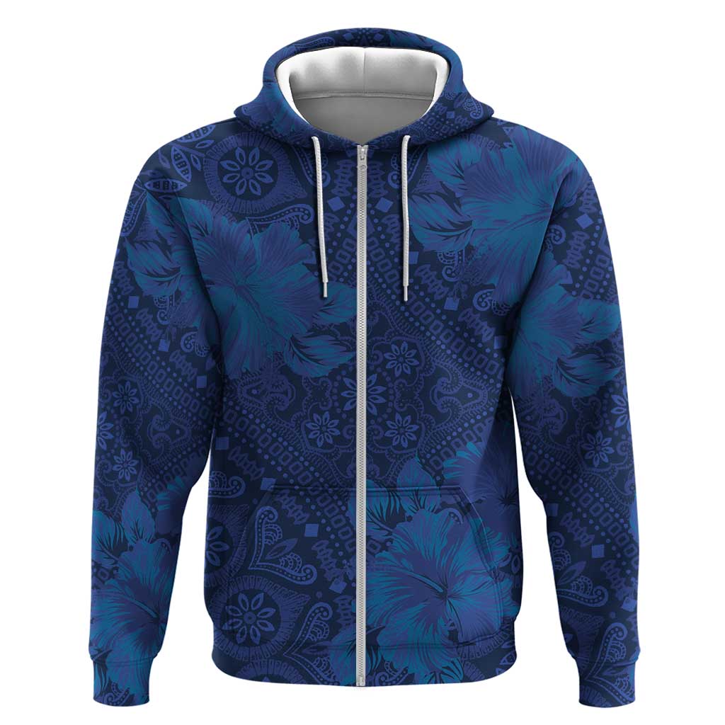 Afro Hibiscus Tropical Hoodie ShweShwe African Pattern - African Pride