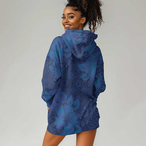 Afro Hibiscus Tropical Hoodie Dress ShweShwe African Pattern - African Pride