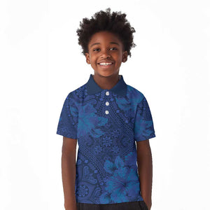 Afro Hibiscus Tropical Kid Polo Shirt ShweShwe African Pattern - African Pride