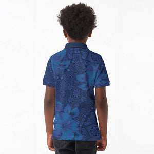 Afro Hibiscus Tropical Kid Polo Shirt ShweShwe African Pattern - African Pride