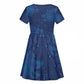 Afro Hibiscus Tropical Kid Short Sleeve Dress ShweShwe African Pattern - African Pride