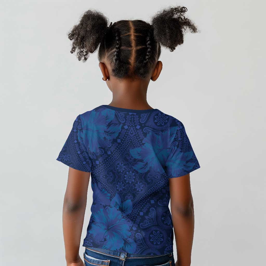 Afro Hibiscus Tropical Kid T shirt ShweShwe African Pattern - African Pride