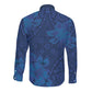 Afro Hibiscus Tropical Long Sleeve Button Shirt ShweShwe African Pattern - African Pride
