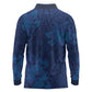 Afro Hibiscus Tropical Long Sleeve Polo Shirt ShweShwe African Pattern - African Pride