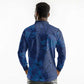 Afro Hibiscus Tropical Long Sleeve Polo Shirt ShweShwe African Pattern - African Pride