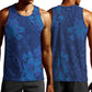 Afro Hibiscus Tropical Men Tank Top ShweShwe African Pattern - African Pride