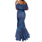 Afro Hibiscus Tropical Mermaid Dress ShweShwe African Pattern - African Pride