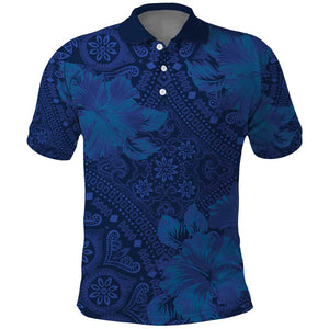 Afro Hibiscus Tropical Polo Shirt ShweShwe African Pattern - African Pride