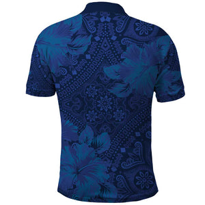 Afro Hibiscus Tropical Polo Shirt ShweShwe African Pattern - African Pride