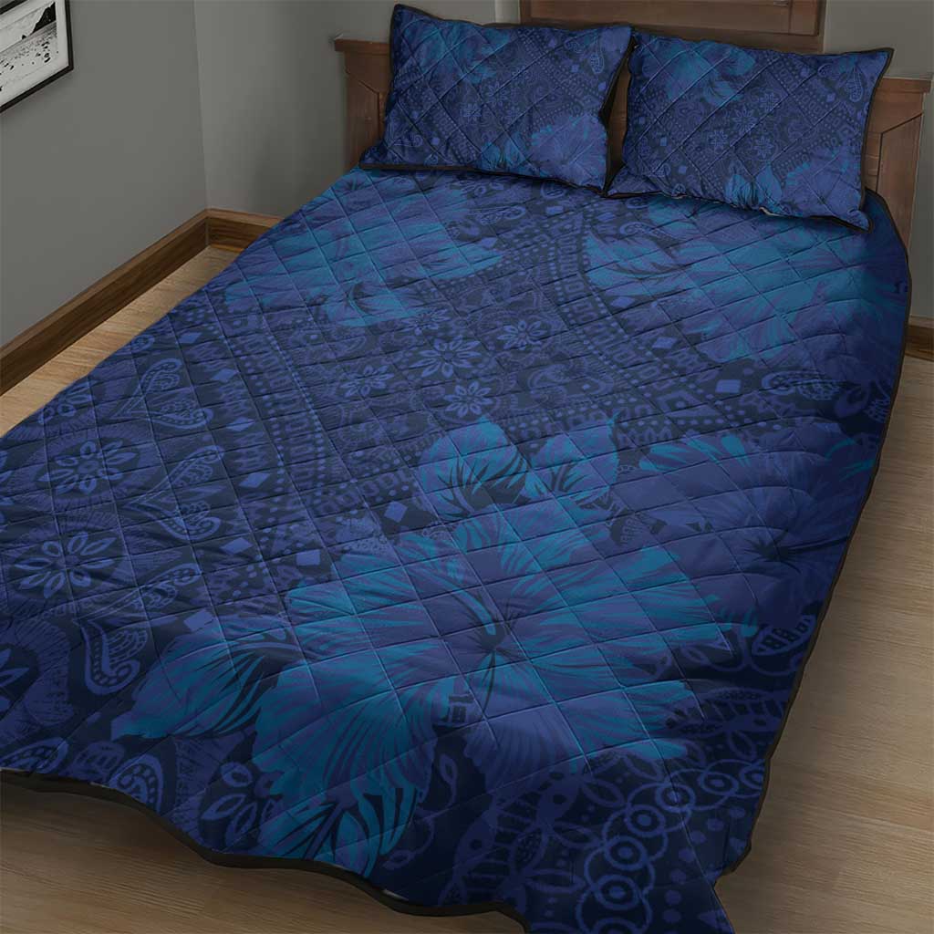 Afro Hibiscus Tropical Quilt Bed Set ShweShwe African Pattern - African Pride