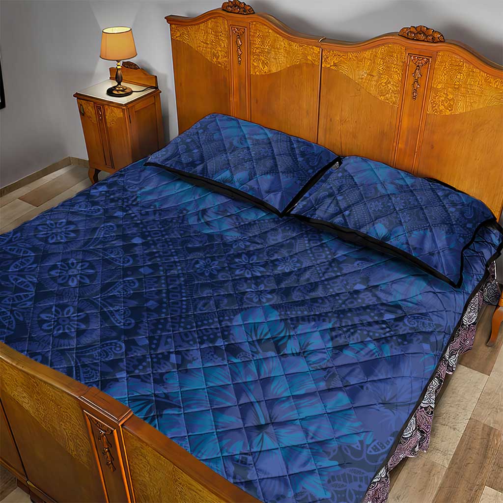 Afro Hibiscus Tropical Quilt Bed Set ShweShwe African Pattern - African Pride