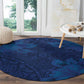 Afro Hibiscus Tropical Round Carpet ShweShwe African Pattern - African Pride