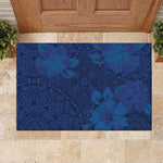 Afro Hibiscus Tropical Rubber Doormat ShweShwe African Pattern - African Pride