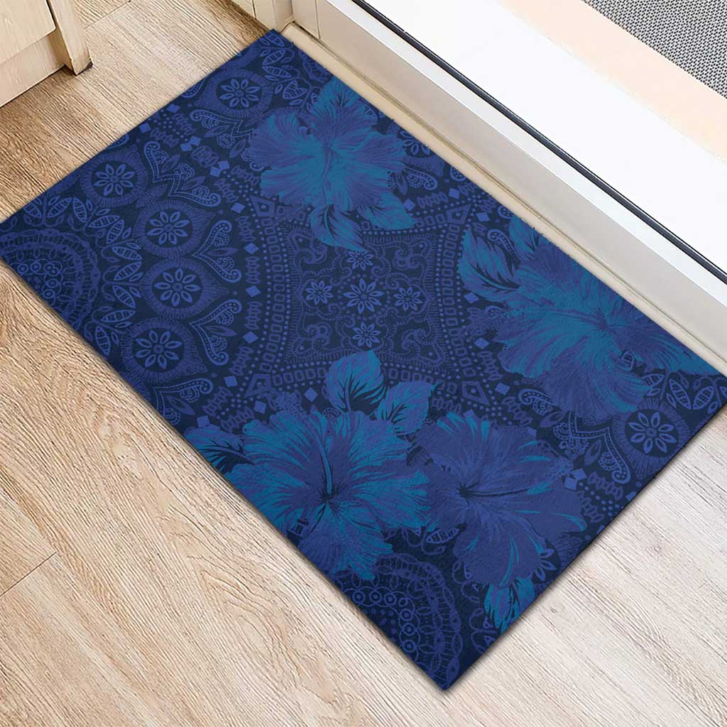 Afro Hibiscus Tropical Rubber Doormat ShweShwe African Pattern - African Pride
