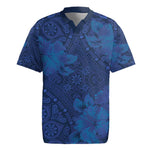 Afro Hibiscus Tropical Rugby Jersey ShweShwe African Pattern - African Pride