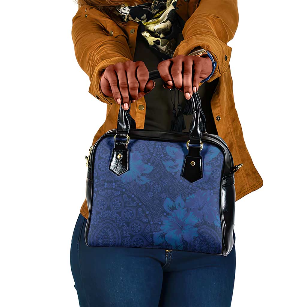 Afro Hibiscus Tropical Shoulder Handbag ShweShwe African Pattern - African Pride