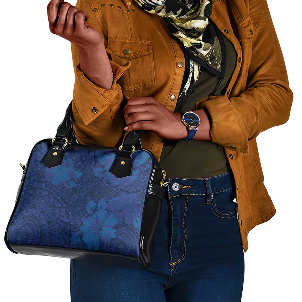 Afro Hibiscus Tropical Shoulder Handbag ShweShwe African Pattern - African Pride