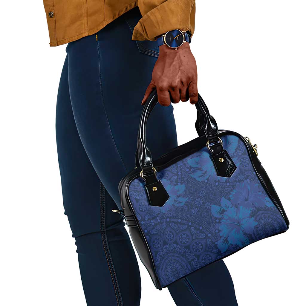 Afro Hibiscus Tropical Shoulder Handbag ShweShwe African Pattern - African Pride