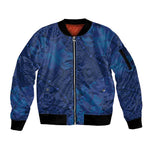 Afro Hibiscus Tropical Sleeve Zip Bomber Jacket ShweShwe African Pattern - African Pride