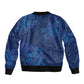 Afro Hibiscus Tropical Sleeve Zip Bomber Jacket ShweShwe African Pattern - African Pride