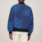 Afro Hibiscus Tropical Sleeve Zip Bomber Jacket ShweShwe African Pattern - African Pride
