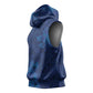 Afro Hibiscus Tropical Sleeveless Hoodie ShweShwe African Pattern - African Pride
