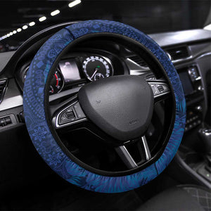 Afro Hibiscus Tropical Steering Wheel Cover ShweShwe African Pattern - African Pride