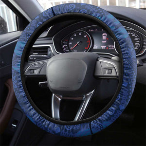 Afro Hibiscus Tropical Steering Wheel Cover ShweShwe African Pattern - African Pride