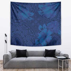 Afro Hibiscus Tropical Tapestry ShweShwe African Pattern - African Pride