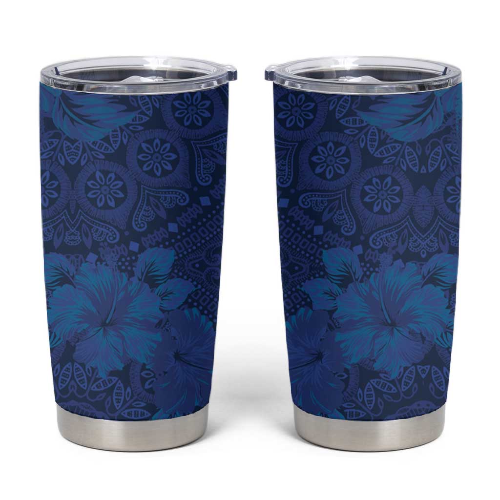 Afro Hibiscus Tropical Tumbler Cup ShweShwe African Pattern - African Pride