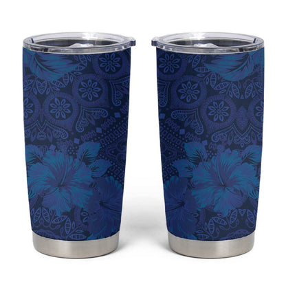 Afro Hibiscus Tropical Tumbler Cup ShweShwe African Pattern - African Pride