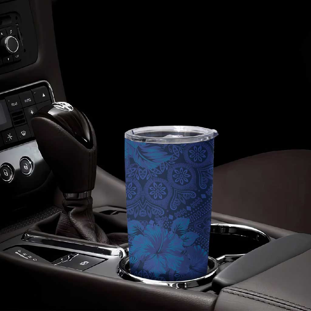 Afro Hibiscus Tropical Tumbler Cup ShweShwe African Pattern - African Pride