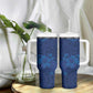 Afro Hibiscus Tropical Tumbler With Handle ShweShwe African Pattern - African Pride
