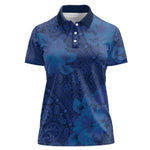 Afro Hibiscus Tropical Women Polo Shirt ShweShwe African Pattern - African Pride