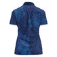 Afro Hibiscus Tropical Women Polo Shirt ShweShwe African Pattern - African Pride